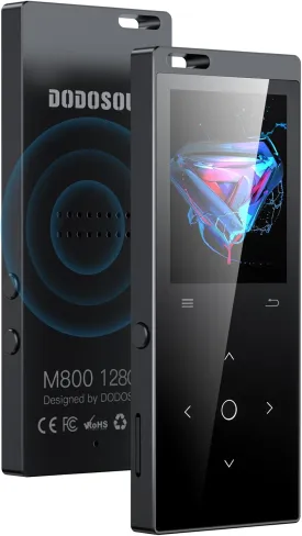 128GB MP3 Player with Bluetooth: Portable Music Player for Kids - Reproductor MP3 HiFi Sound FM Radio - Digital Audio Player Voice Recorder Mini Design Ideal for Sport (Included Earphones)