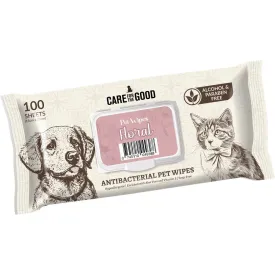 3 FOR $11.90: Care For The Good Antibacterial Pet Wipes For Cats & Dogs (Floral) 100pc