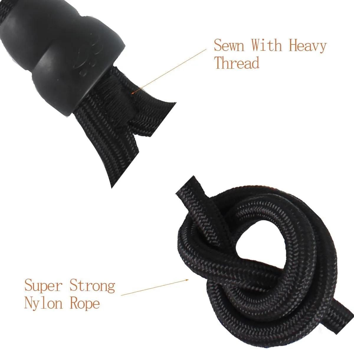 3 in 1 Durable Nylon Dog Leash with Padded Handle, 360 Swivel No Tangle Climbing Rope Removable Pet Traction Rope, Lead for Medium Large Dogs Black