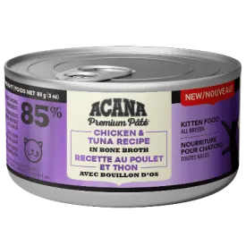 ACANA Premium Pate Chicken & Tuna Kitten Recipe Canned Cat Food, 3oz