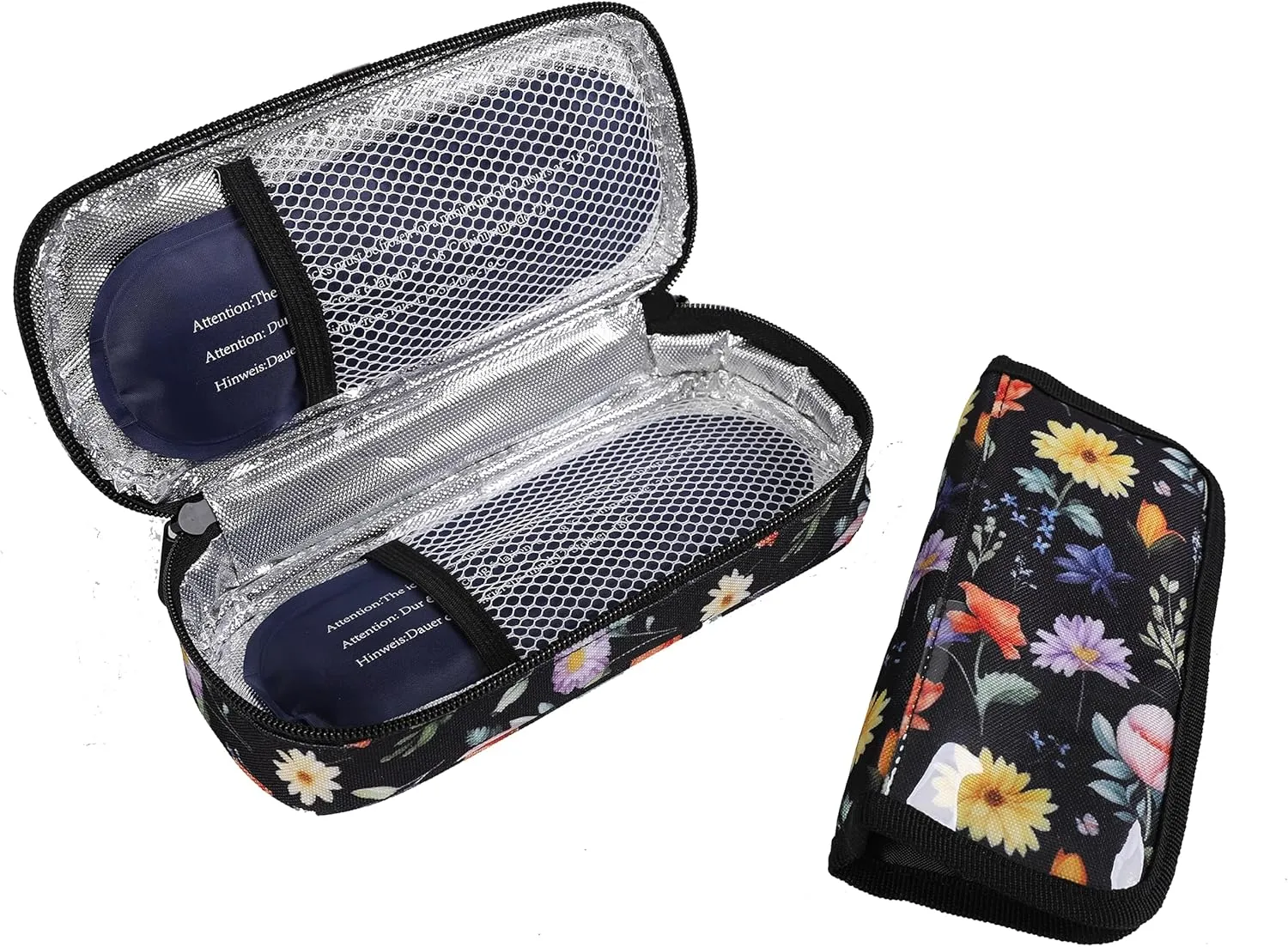 apollo walker Insulin Cooler Travel Case Diabetic Medication Cooler with Ice Packs and Insulation Liner