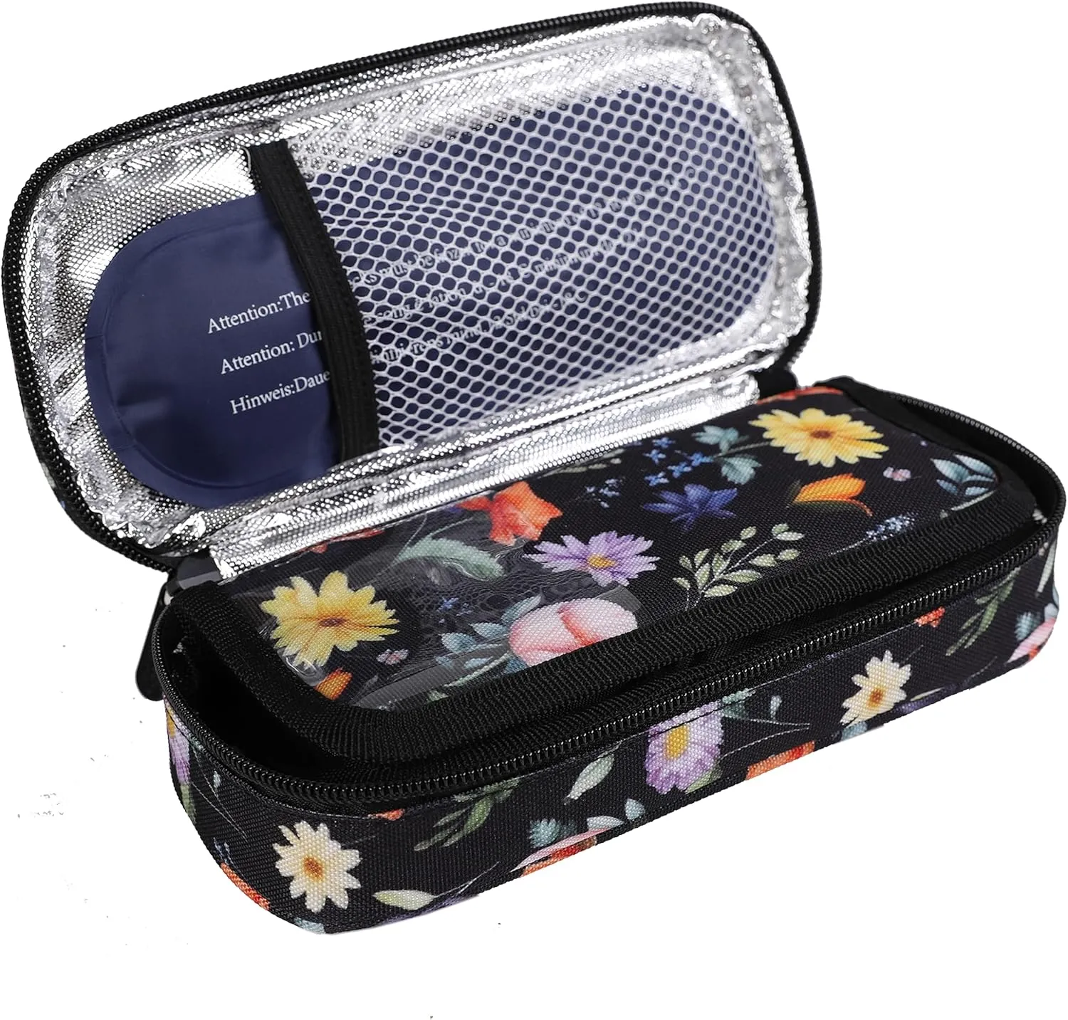 apollo walker Insulin Cooler Travel Case Diabetic Medication Cooler with Ice Packs and Insulation Liner