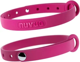 Cat Collar 2 Pack - Soft, Comfortable, and Lightweight Safety Breakaway Collar with Name Tag Ring for Outdoor Cats and Sensitive Skin Kittens by Nuvuq (6 " to 10 ", Pink)