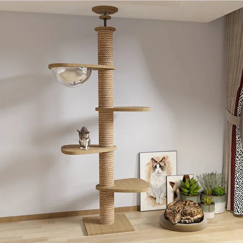 Cat Tree Floor To Ceiling Tower