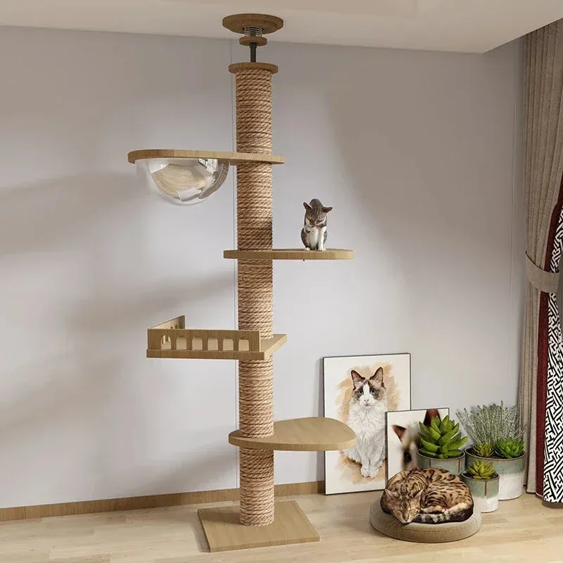 Cat Tree Floor To Ceiling Tower