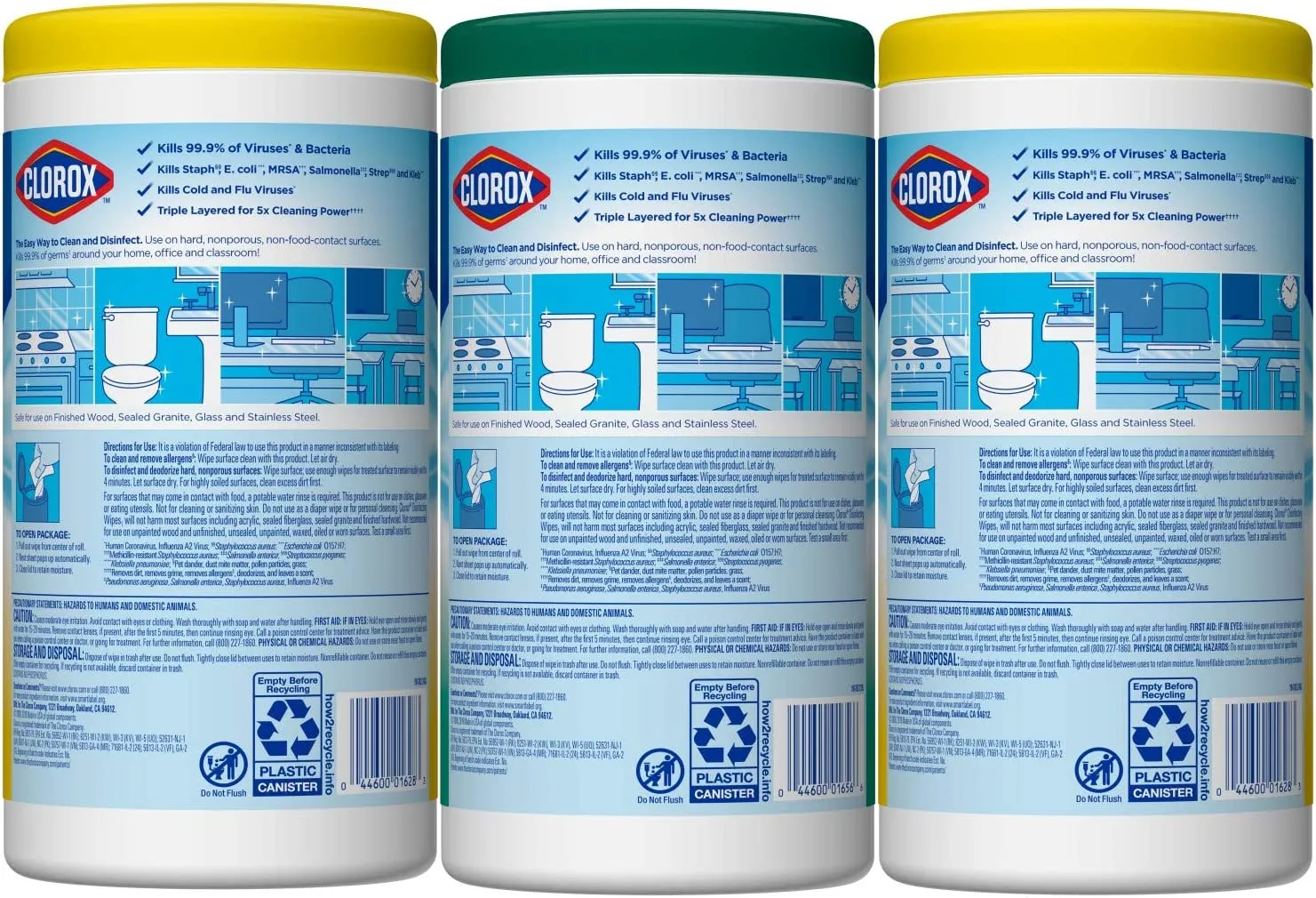 Clorox Disinfecting Wipes Value Pack,75 Count (Pack of 3) (Package May Vary)