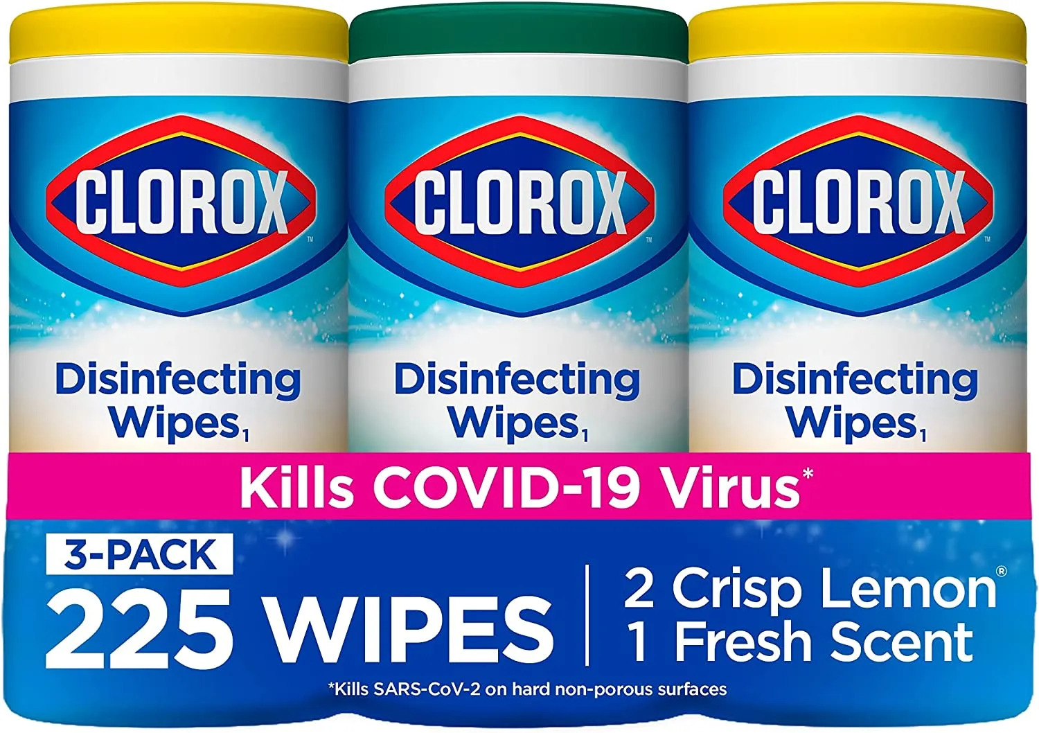Clorox Disinfecting Wipes Value Pack,75 Count (Pack of 3) (Package May Vary)