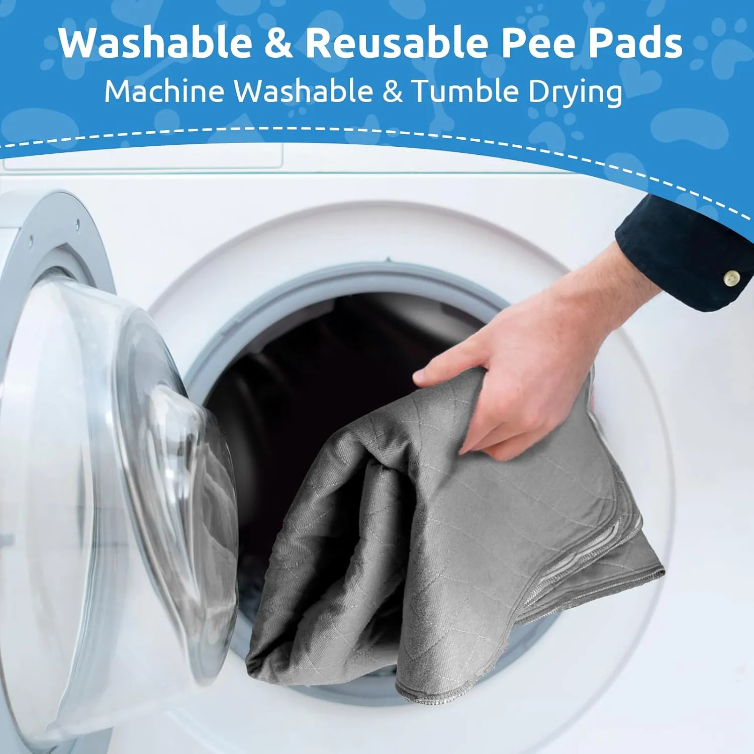 CoolShields Washable Puppy Dog Pee Pad, 72" X72" Extra Large, Waterproof Whelping Training Pet Mat for Playpen, Crate, Potty, Floor, Bed, Sofa and Trunk, Reusable Pee Pads for Dogs, Cats, Bunny