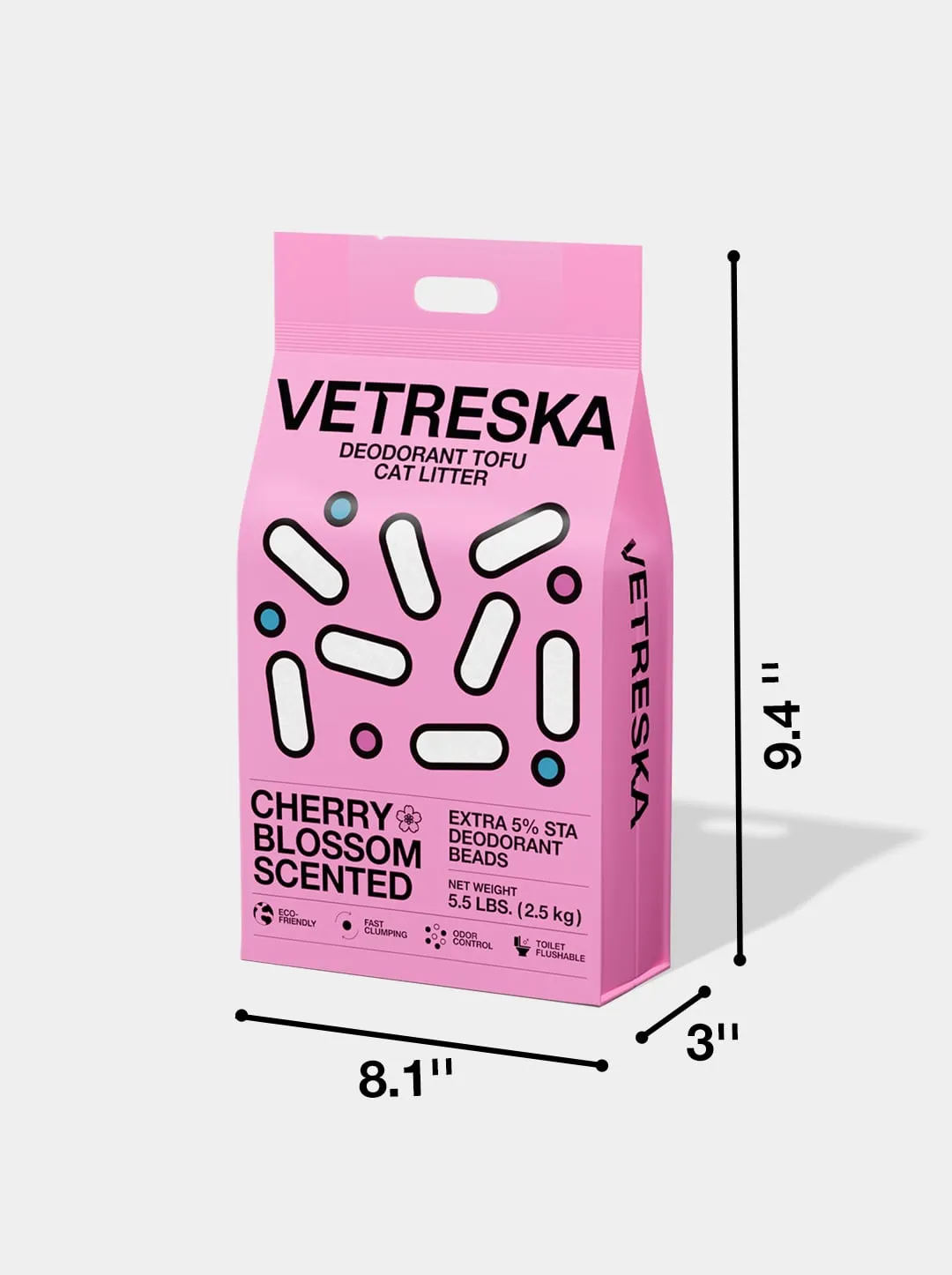 Deodorant Tofu Cat Litter  (Cherry Blossom Scented)