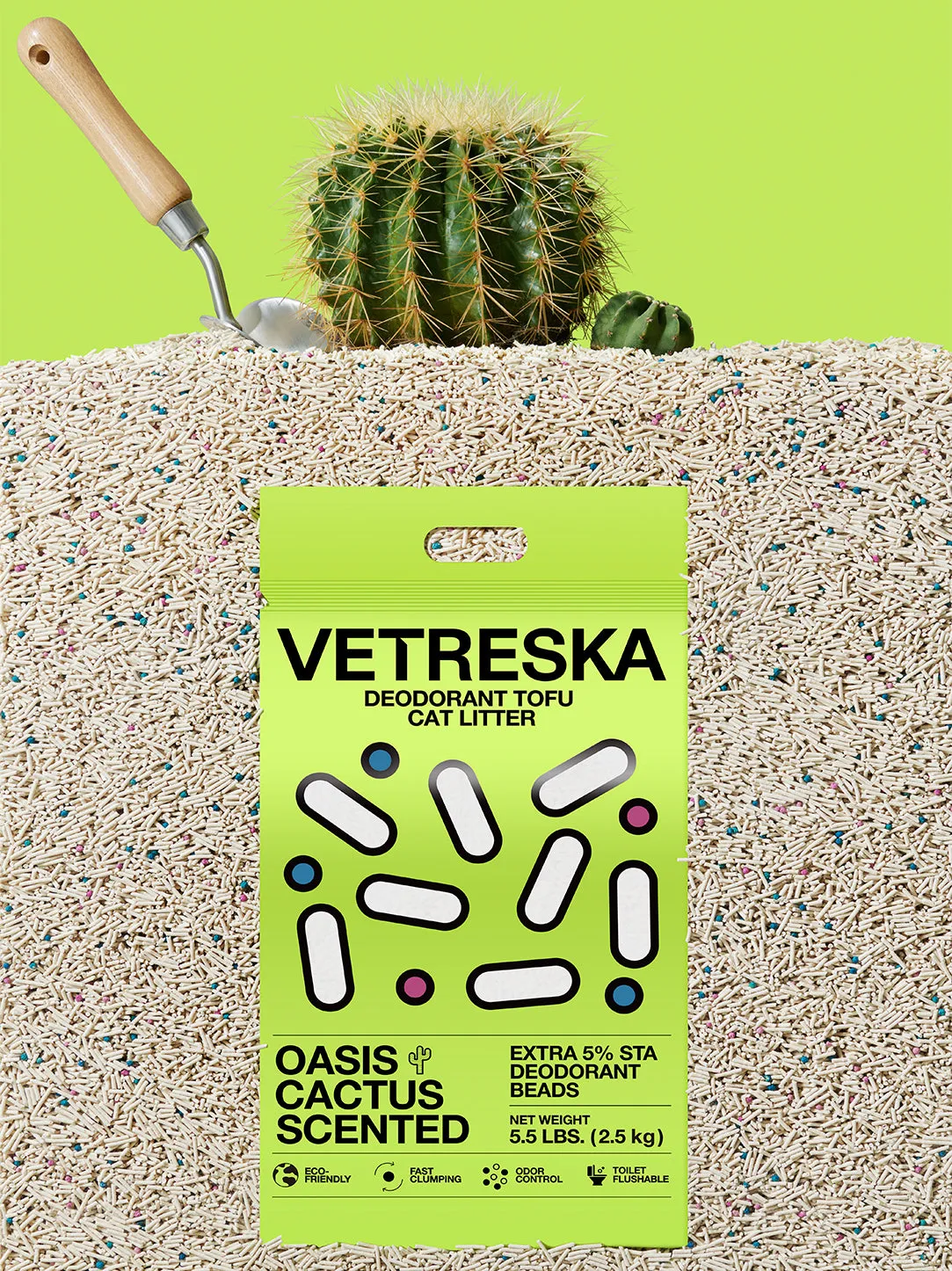 Deodorant Tofu Cat Litter (Oasis Cactus Scented)