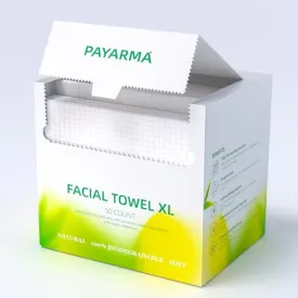 Disposable Face Towel Biodegradable Facial Towel for Clean Face Skin 50 Count 10"×12" Face Towelettes XL for Makeup Remover and Soft for Sensitive Skin