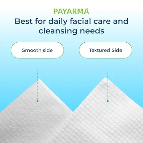 Disposable Face Towel Biodegradable Facial Towel for Clean Face Skin 50 Count 10"×12" Face Towelettes XL for Makeup Remover and Soft for Sensitive Skin