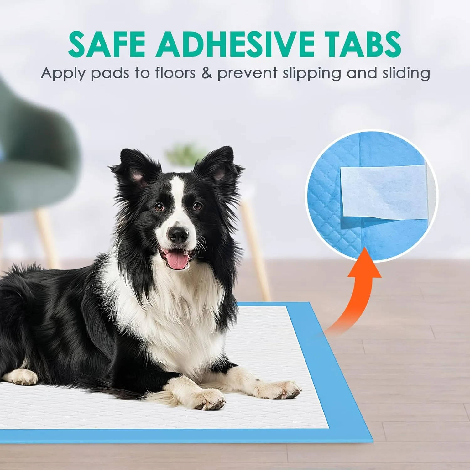 Dog Pee Pads Extra Large 28"x34", X-Large Puppy Training Pads with Adhesive Tabs, 6 Layers Thick, Super Absorbent, Leak-Proof, Quick-Dry, Potty Pads for Dogs and Puppies (50 Count)