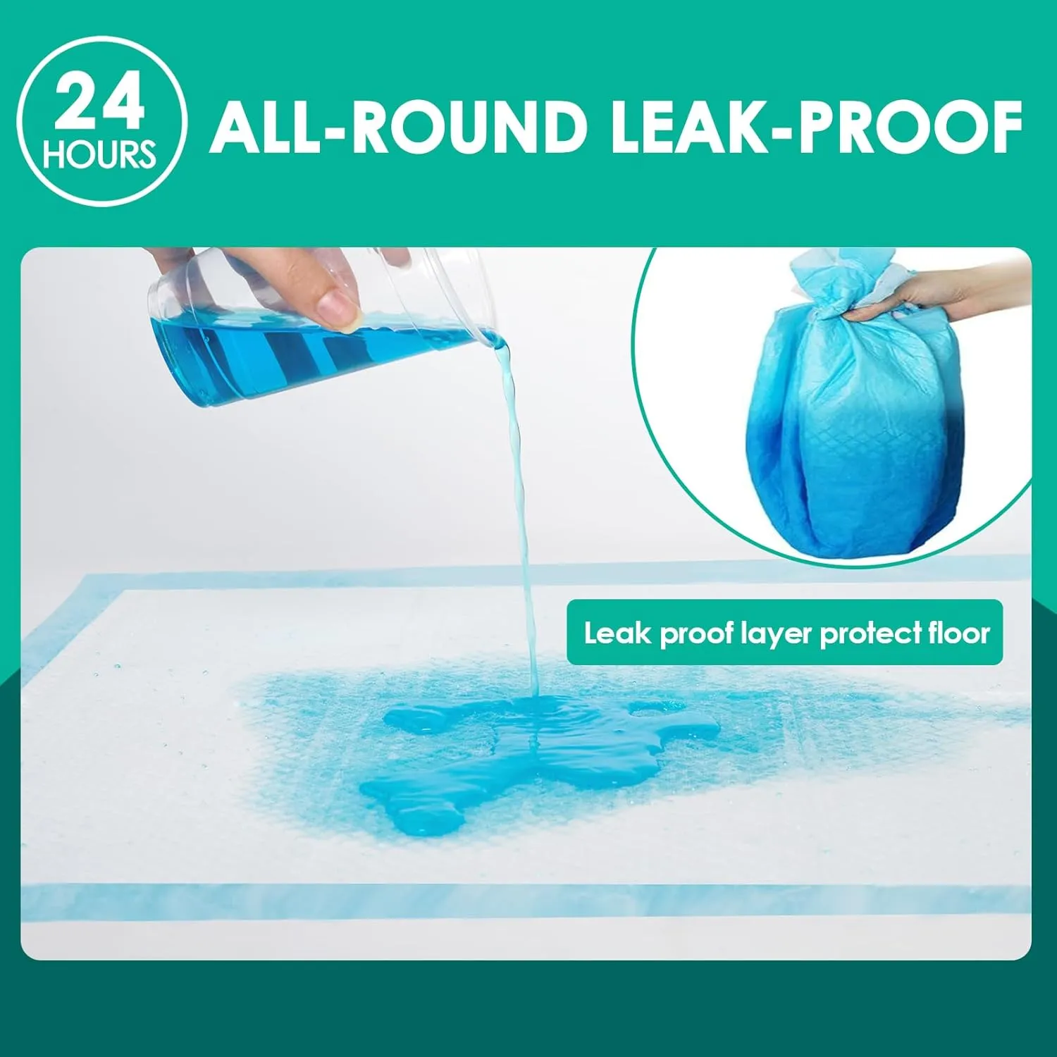 Dog Pee Pads Extra Large 30"x 36", X-Large Puppy Training Pads with Adhesive Tabs, 6 Layers Thick, Super Absorbent, Leak-Proof, Quick-Dry, Potty Pads for Dogs and Puppies (30 Count)