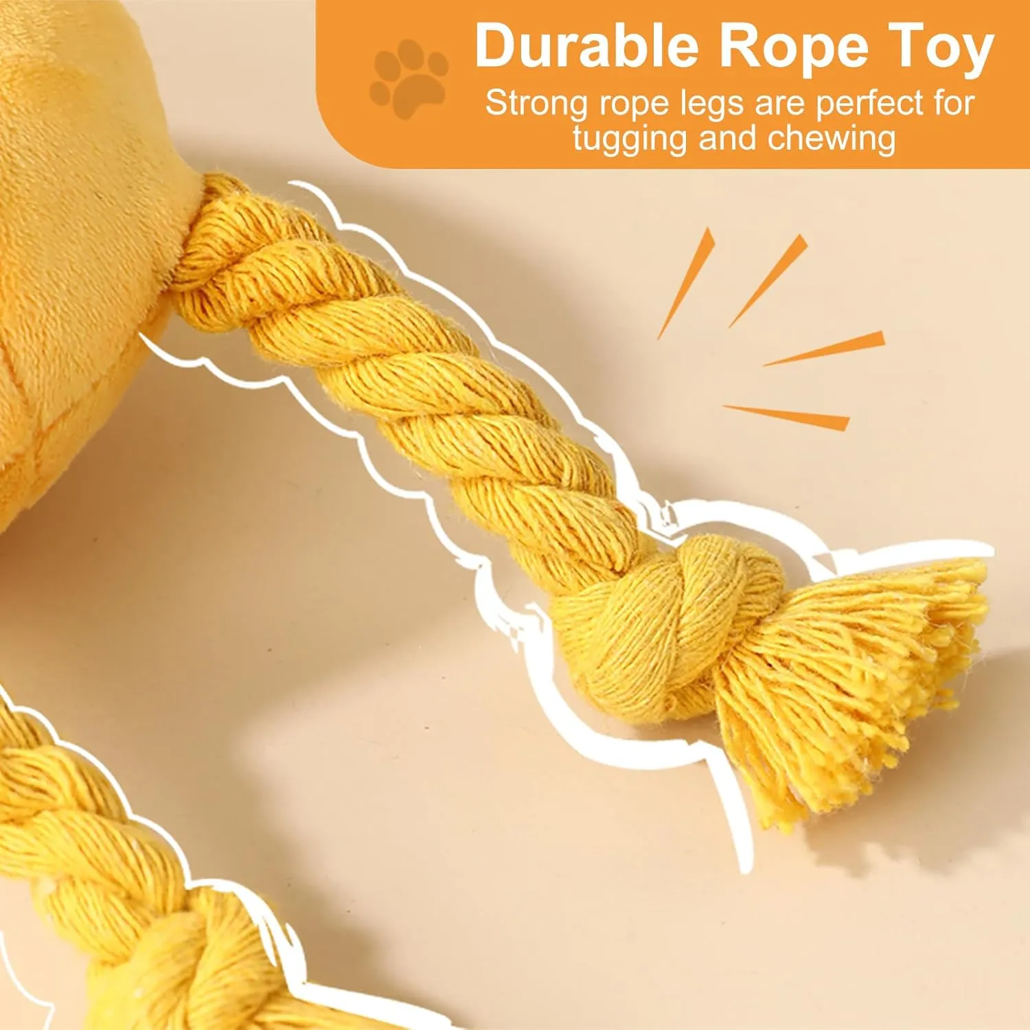 Dog Toys for Small Dogs - 2 Pack Puppy Toys to Keep Them Busy - Squeaky Rope Plush Dog Toys for Small and Medium Breed