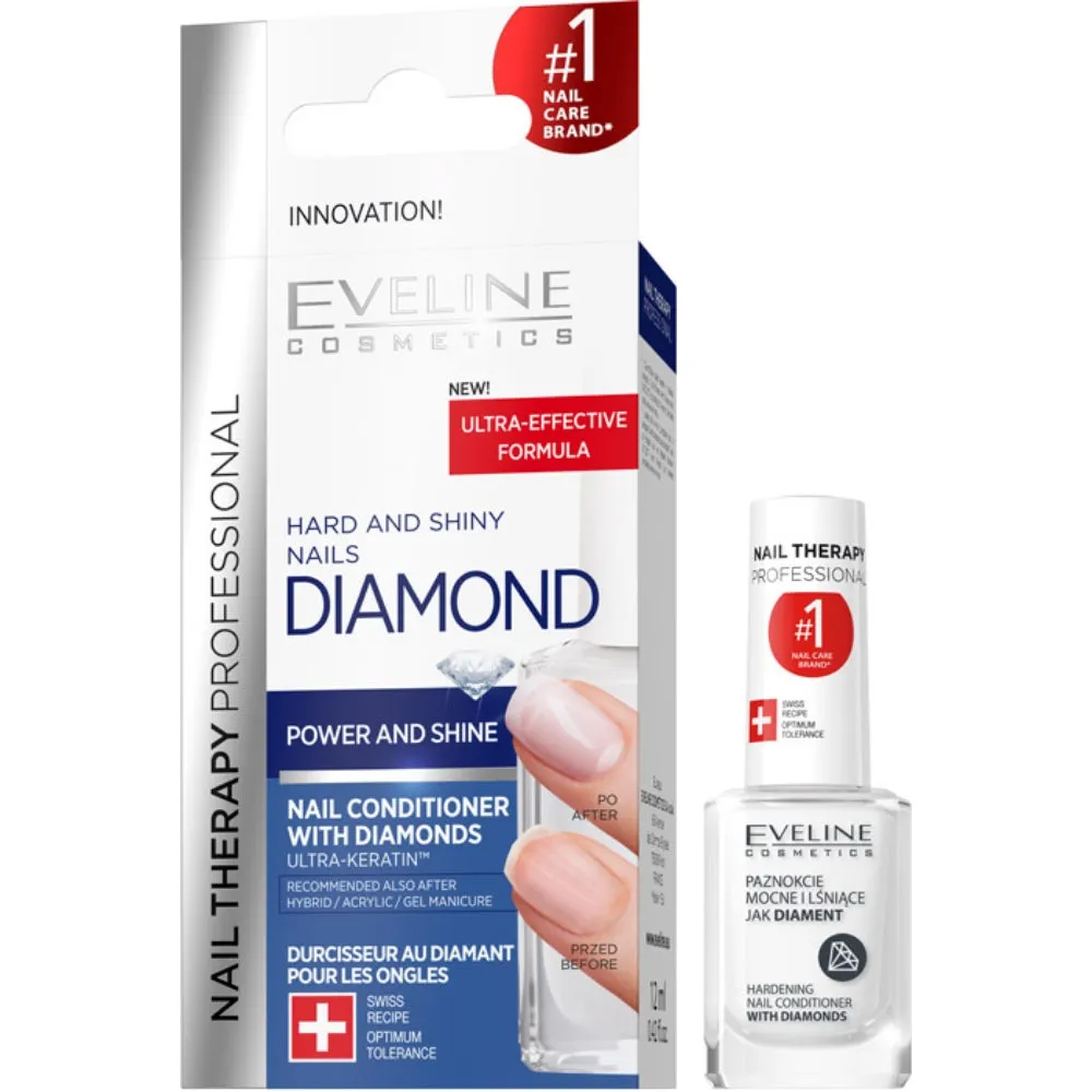 Eveline Cosmetics Nail Therapy Professional Diamond Hard and Shiny Nails 12ml