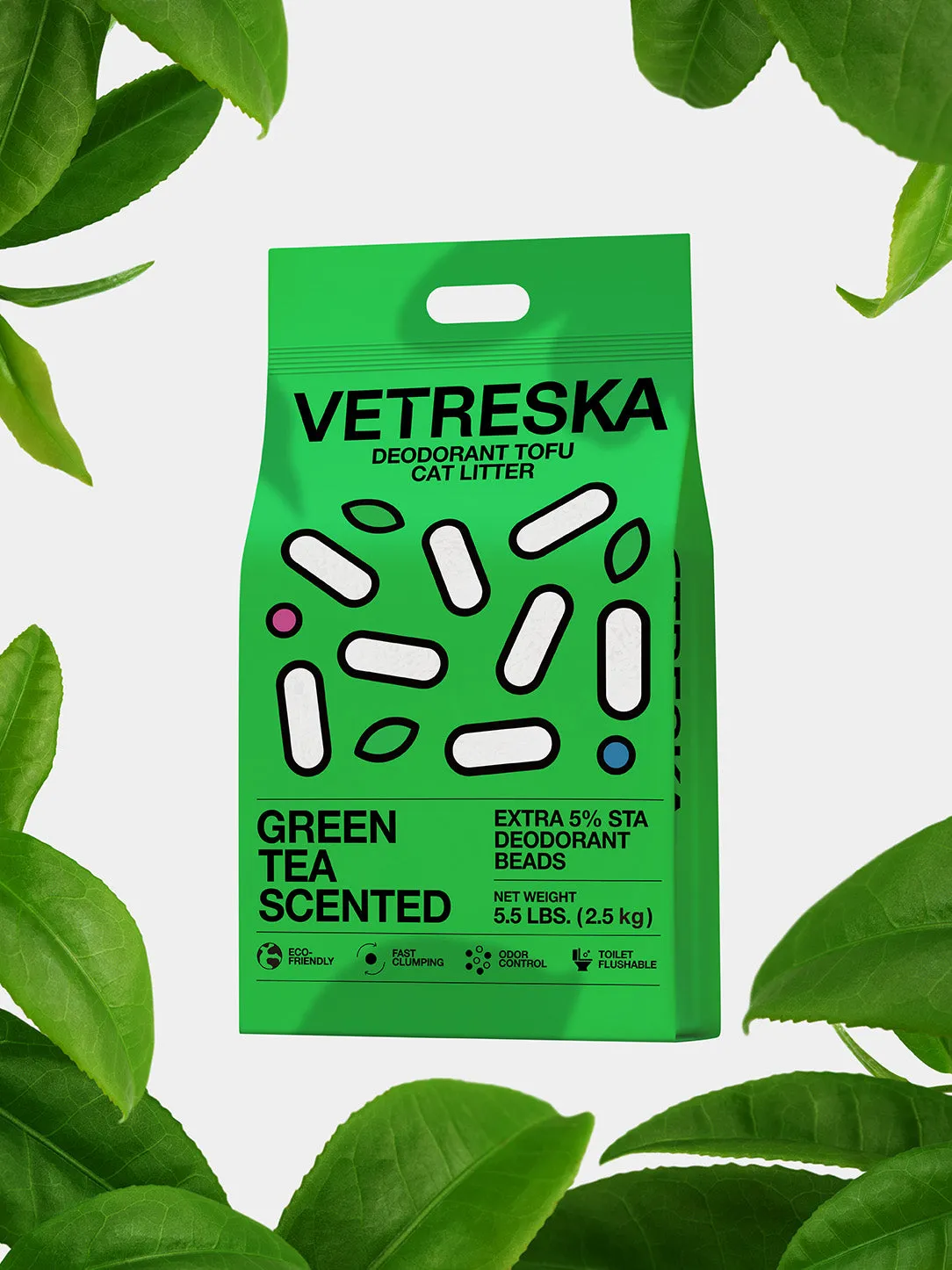 Green Tea Scented Deodorant Tofu Cat Litter*4 Value Packs