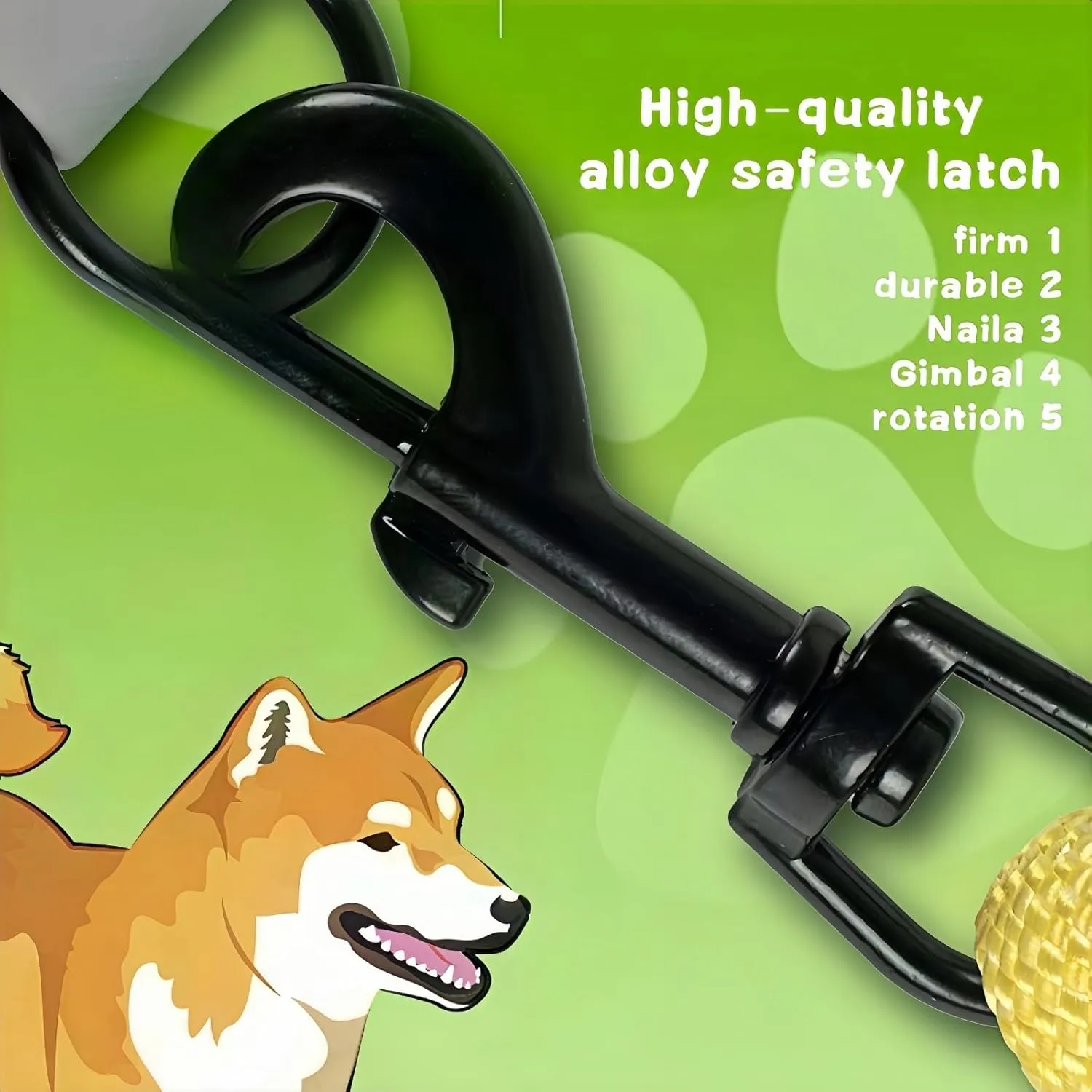 Hands Free Dog Leash Dual Handle, Wearable Leashes for Dog, Padded Waist Belts and Rotating Metal Clip, 5.5 FT for Small Medium Large Dogs (18  lbs) Walking Training Running (Purple Green)