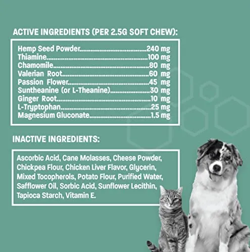 Hemp Calming Treats for Dogs Anxiety