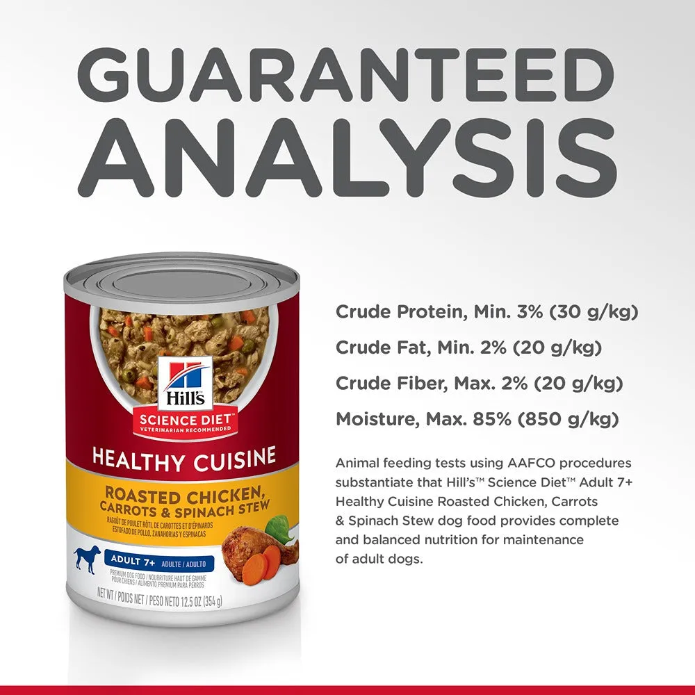 Hill's Science Diet Adult 7  Healthy Cuisine Chicken & Carrots Stew Canned Dog Food, 354g
