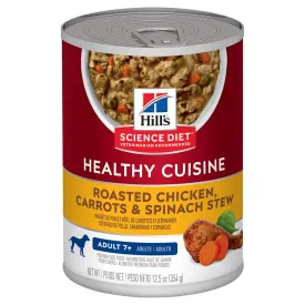 Hill's Science Diet Adult 7  Healthy Cuisine Chicken & Carrots Stew Canned Dog Food, 354g