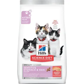 Hill's Science Diet Kitten Sensitive Stomach & Skin Salmon & Brown Rice Dry Cat Food 6lb