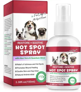 Hot Spot Spray for Dogs, Itch Relief for Dogs, Relieve Irritated Skin, Long Lasting Moisturizing, Emotional Soothing,Pure Plant-Based Ingredients-100ml