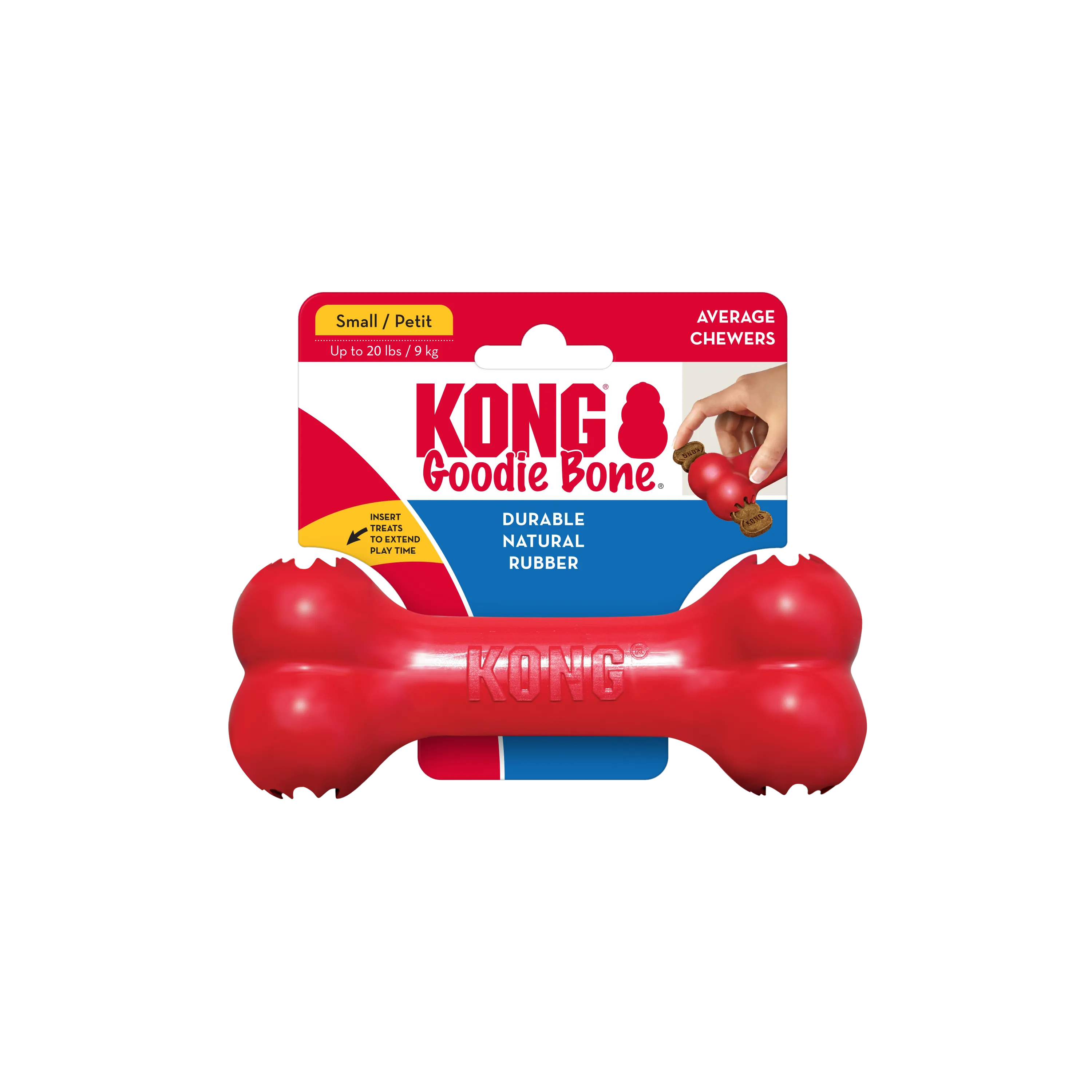 Kong Goodie Bone Treat Dispensing Durable Rubber Dog Toy - Large