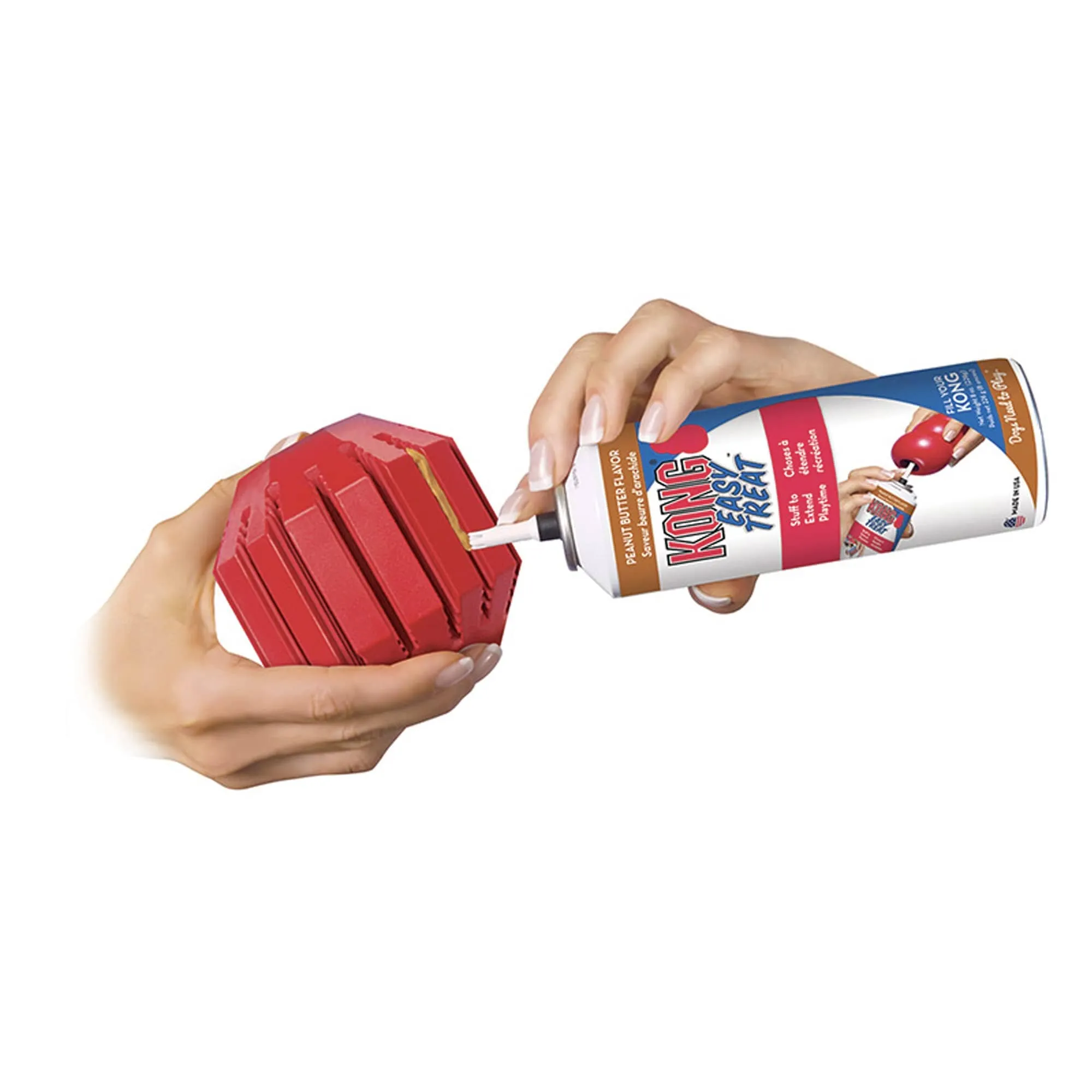Kong Stuff-A-Ball Treat Dispensing Natural Durable Rubber Dog Toy - Red
