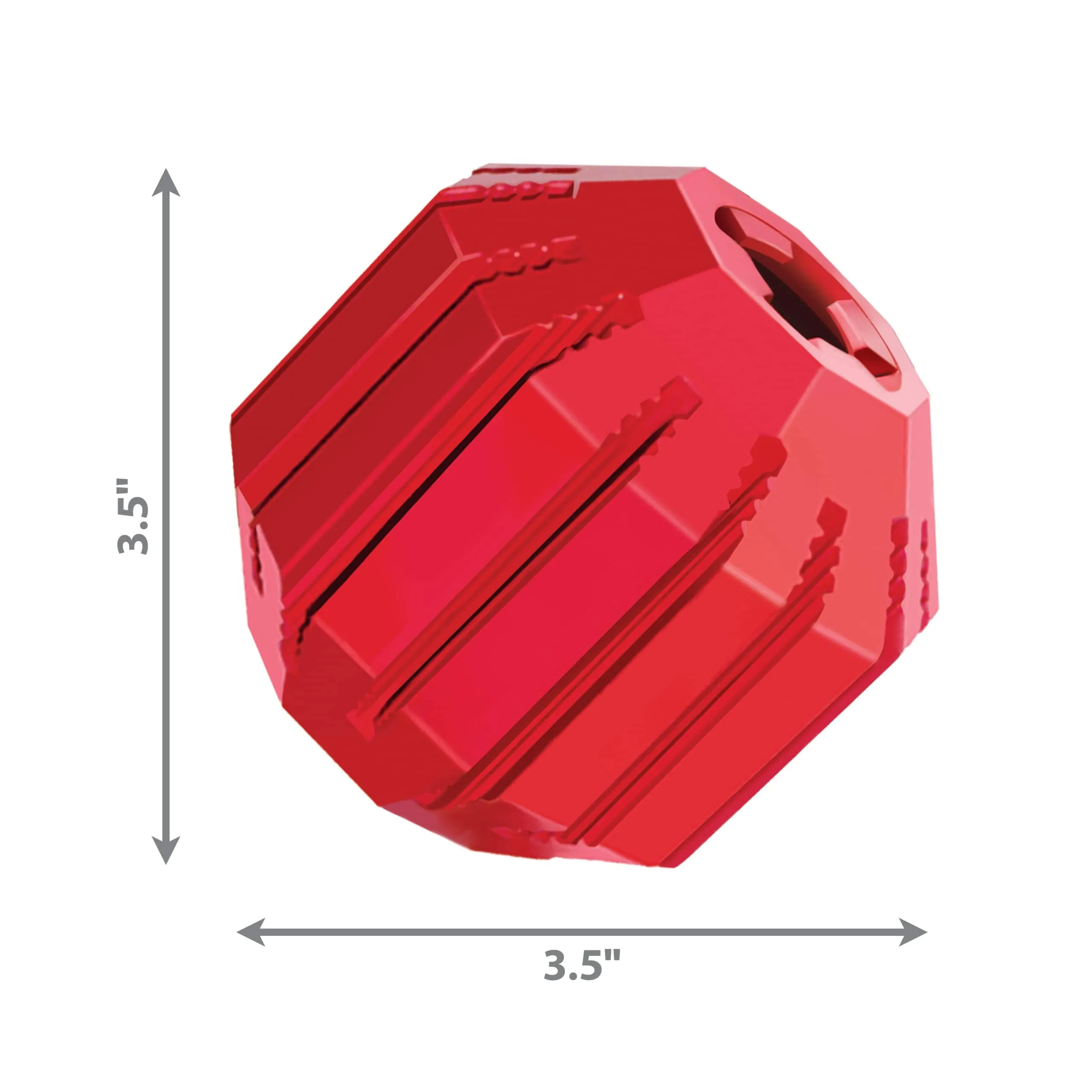 Kong Stuff-A-Ball Treat Dispensing Natural Durable Rubber Dog Toy - Red