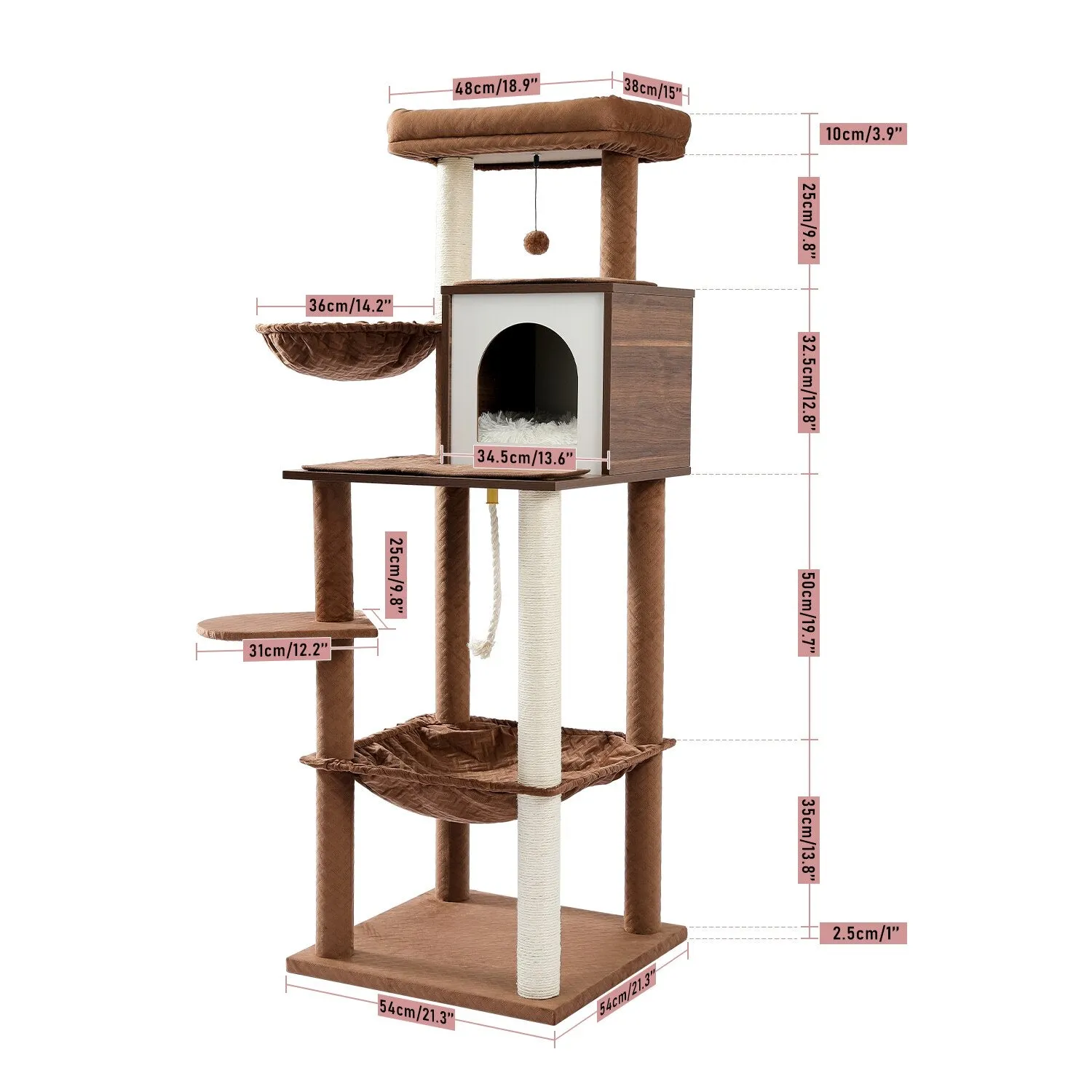 Large Brown Cat Climbing Frame