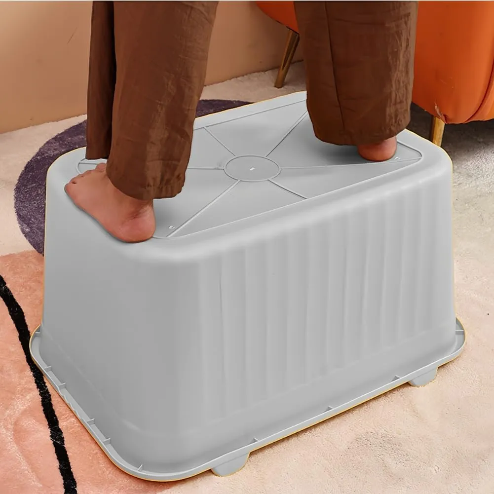Large Cat Litter Box 20" L x 16" W x 12" H Jumbo Cat Litter Box for Multi Cat Households, High Sided Litter Box& Top Entry,Anti-Splashing Kitty Litter Box Easy Cleaning.Gray