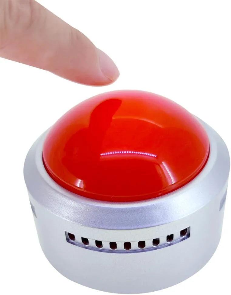 LED Illuminated Recording Button,Talking Buttons,Voice Recorder Button,Talking Buttons,Record Sound Button for Gift Education, Easy Button,Funny Office Gift,Funny Buttonred