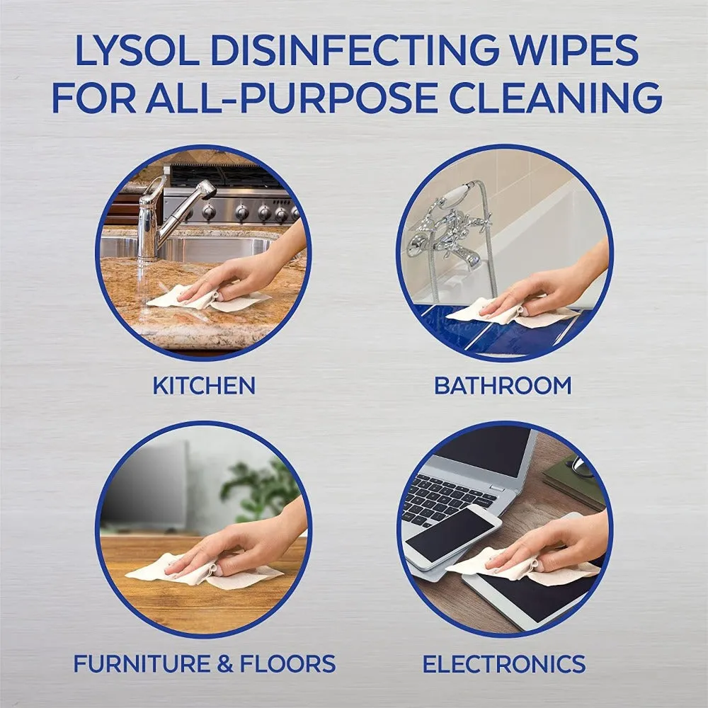 Lysol Disinfecting Wipes  Lemon & Lime Blossom - 80 Ct - Container