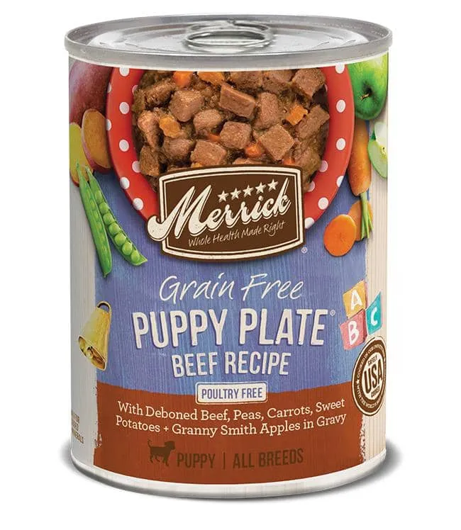 Merrick Dog C Lassic Puppy Plate Beef 12.7 oz.(Case Of 12)