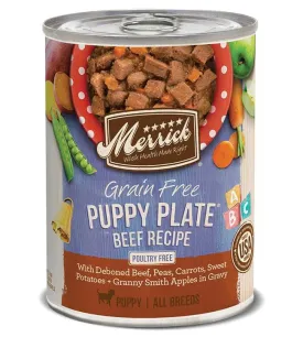 Merrick Dog C Lassic Puppy Plate Beef 12.7 oz.(Case Of 12)
