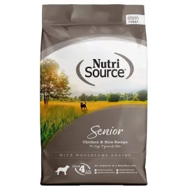 Nutrisource Chicken & Rice Senior Formula Dry Dog Food 15lb