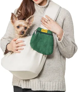 Ollie&Bonnie Dog Sling Carrier for Small Dogs, Hands-Free Design, Floor Support Pad, Cushioned Adjustable Shoulder Strap, Suitable for Puppies and Pets.