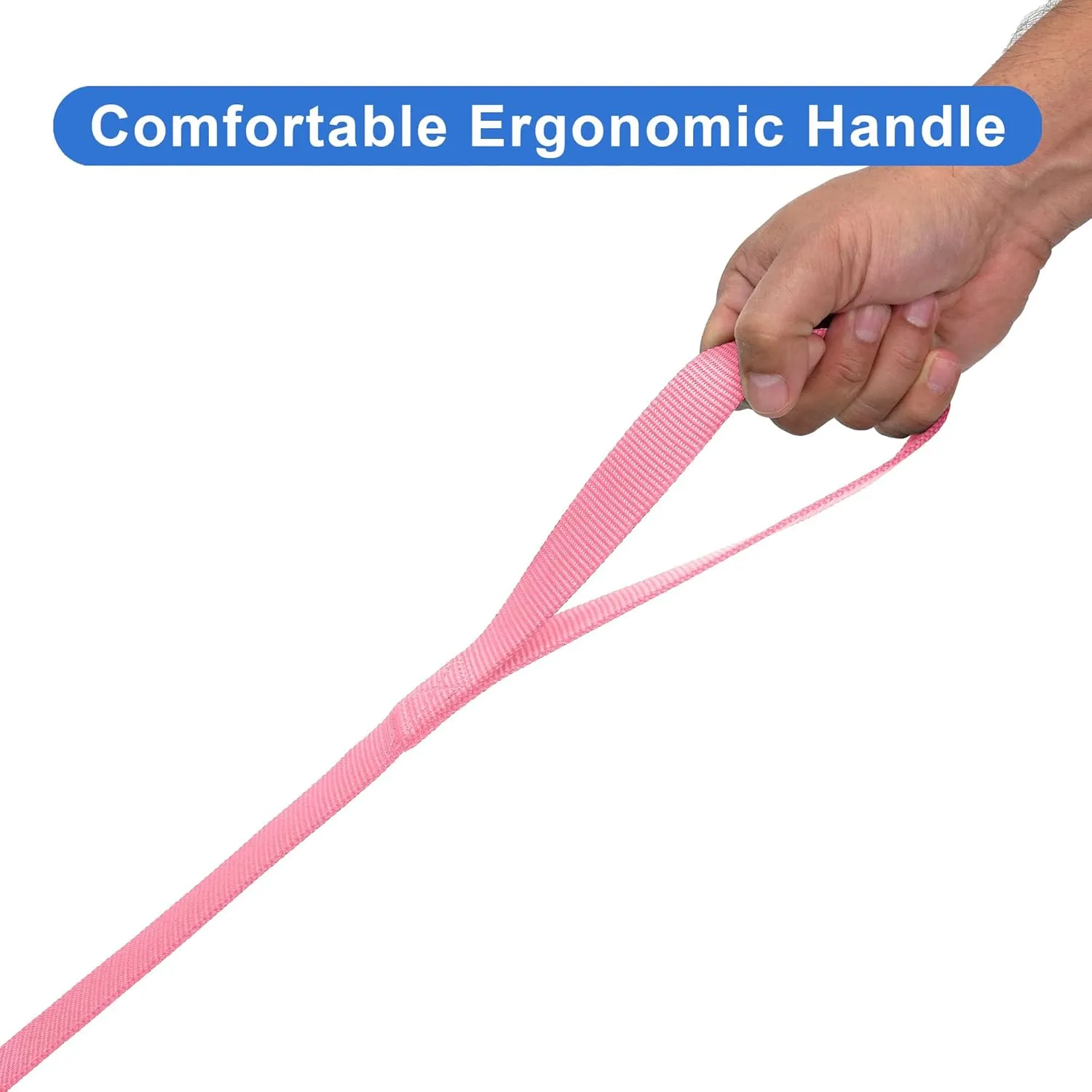 Pawtitas 6 FT Solid Color Leash for Puppy - Comfortable Handle Dog Training Leash - Extra Small/Small Millennial Pink