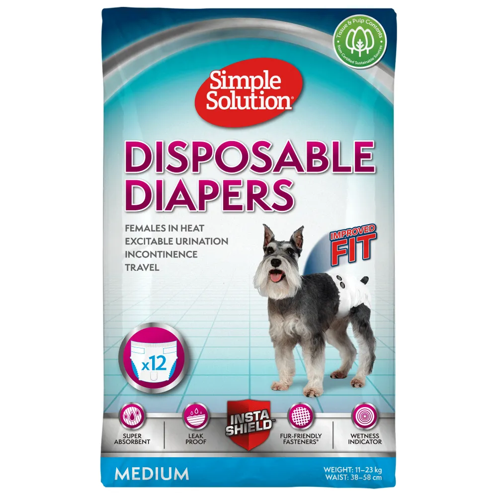 Simple Solution Disposable Diaper for Female Dogs (42x53cm)