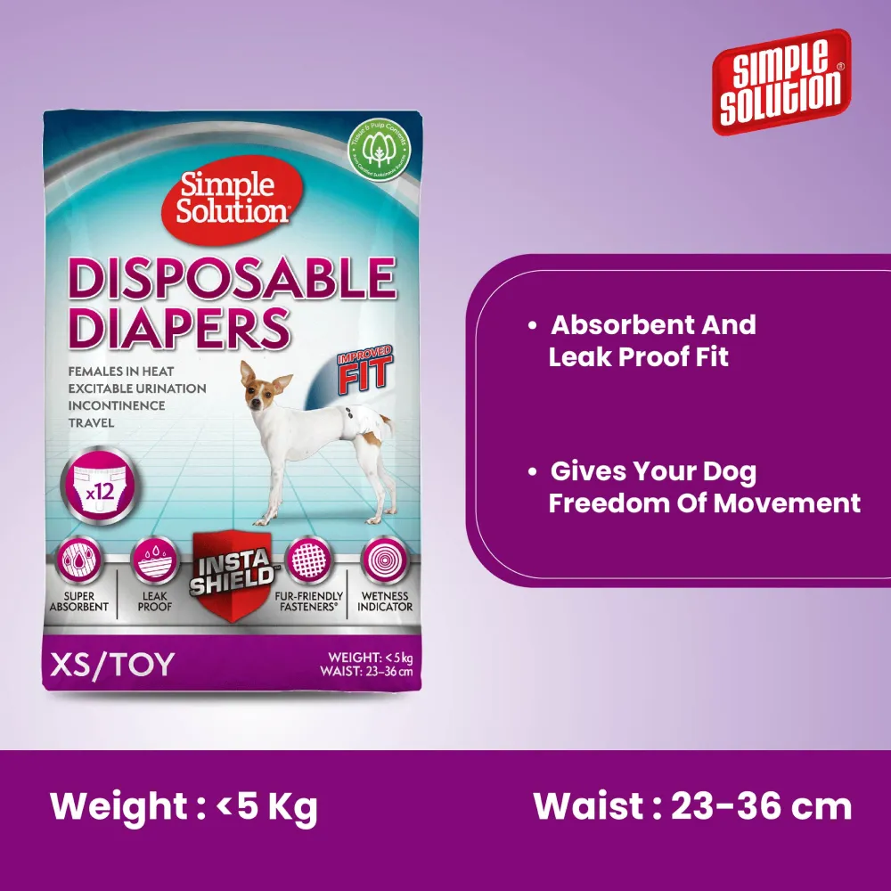 Simple Solution Disposable Diaper for Female Dogs (42x53cm)