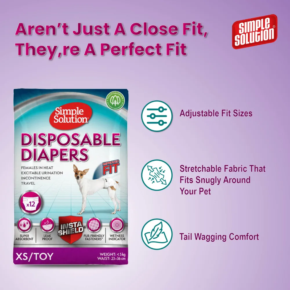 Simple Solution Disposable Diaper for Female Dogs (42x53cm)