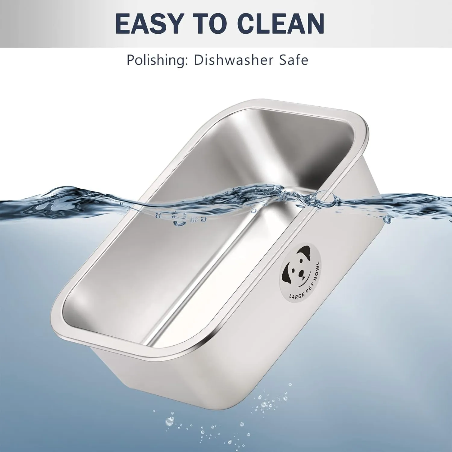Stainless Steel Dog Bowls for Large Dogs, 0.85 Gallons High Capacity Metal Dog Food Bowls, Extra Large Dog BowlExtra Large Water Bowl for Dogs