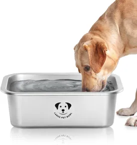 Stainless Steel Dog Bowls for Large Dogs, 0.85 Gallons High Capacity Metal Dog Food Bowls, Extra Large Dog BowlExtra Large Water Bowl for Dogs