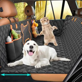 XL Back Seat Extender for Dogs, 400lbs Hard Bottom Car Seat Cover for Dogs, Expand 65% Large Space, Waterproof & Nonslip Backseat Pet Seat Protector Cover,Dog Hammock for Car/SUV/Small Truck