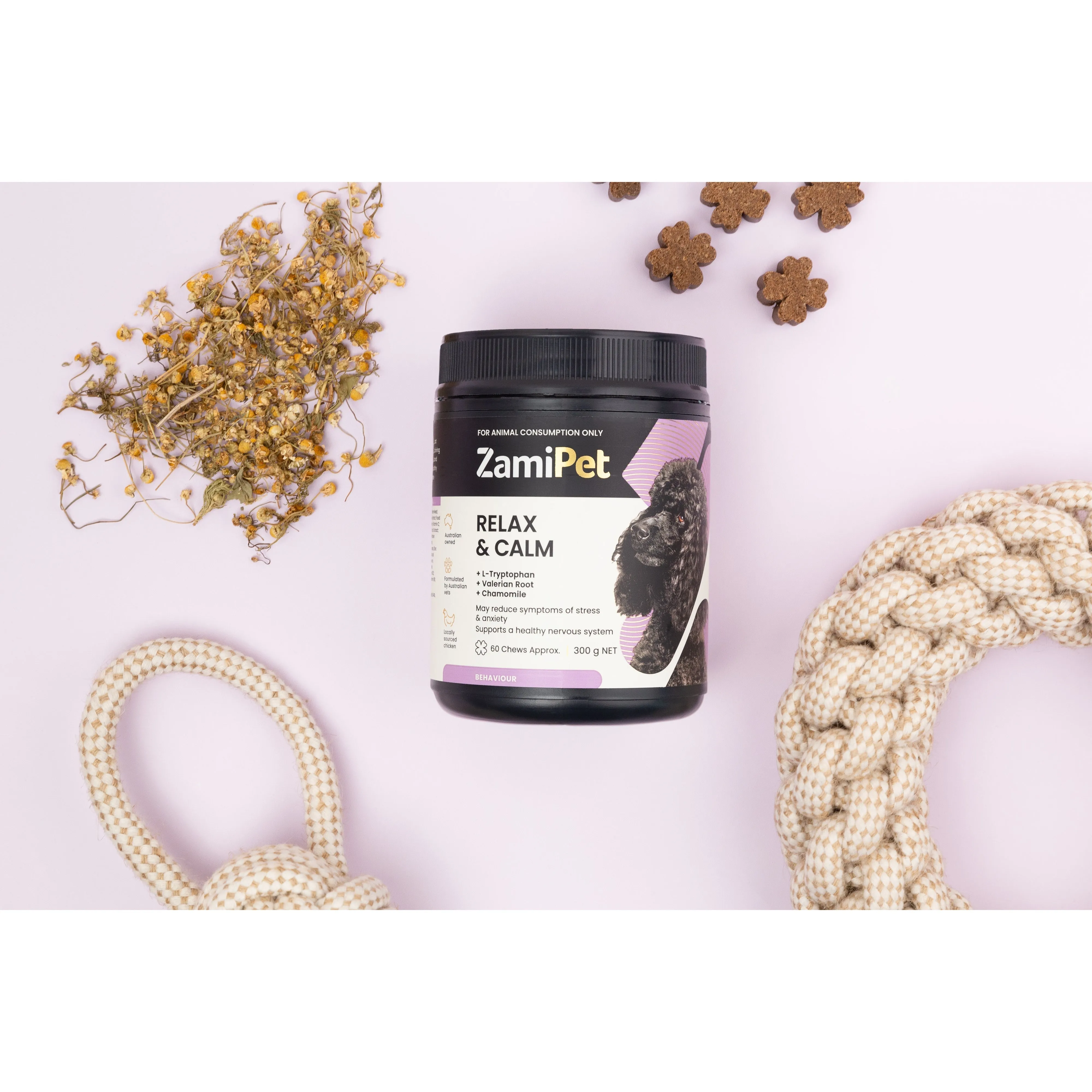 ZamiPet Relax and Calm Chews for Dogs 150g 30 Pack^^^